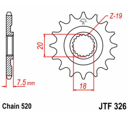 Pignon JT SPROCKETS acier standard - 520