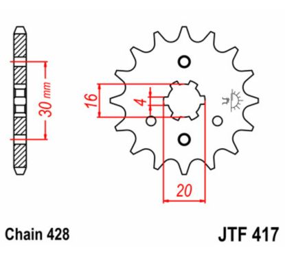 Pignon JT SPROCKETS acier standard - 428