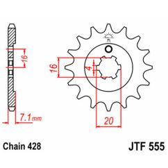 Pignon JT SPROCKETS acier standard - 428