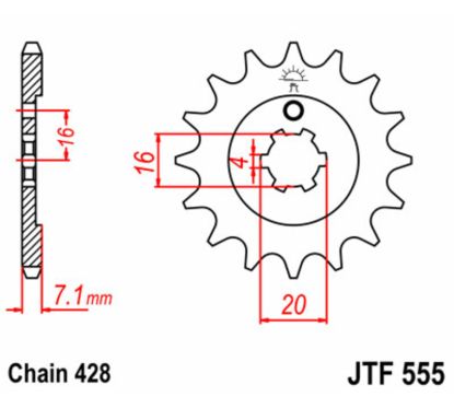 Pignon JT SPROCKETS acier standard - 428