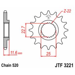 Pignon JT SPROCKETS acier standard - 520