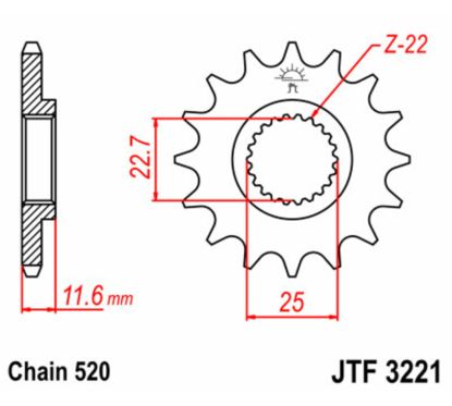 Pignon JT SPROCKETS acier standard - 520