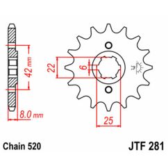 Pignon JT SPROCKETS acier standard - 520