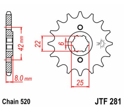Pignon JT SPROCKETS acier standard - 520