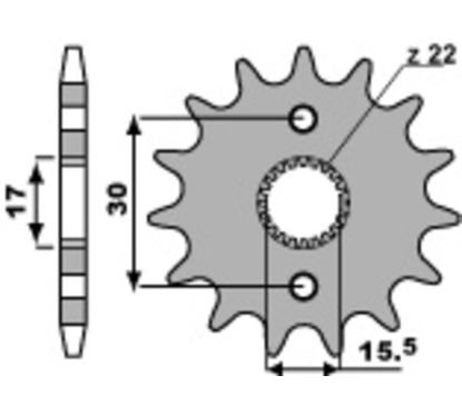 Pignon PBR acier standard - 420