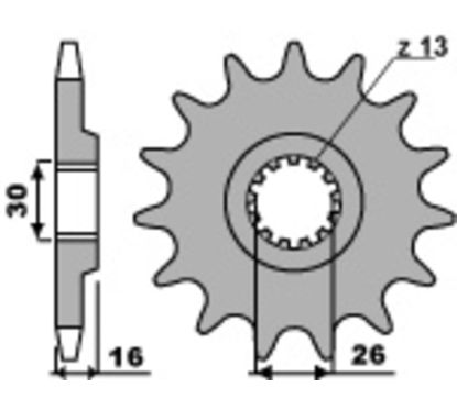 Pignon PBR acier standard - 525