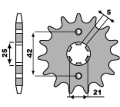 Pignon PBR acier standard - 520