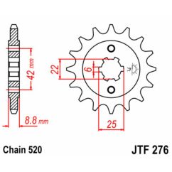 Pignon JT SPROCKETS acier standard - 520