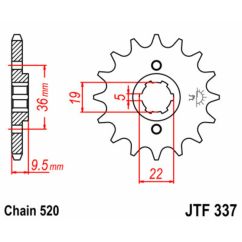 Pignon JT SPROCKETS acier standard - 520
