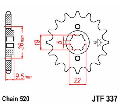 Pignon JT SPROCKETS acier standard - 520