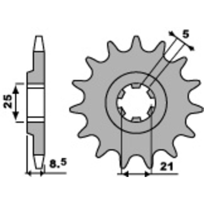 Pignon PBR acier standard - 520
