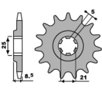Pignon PBR acier standard - 520
