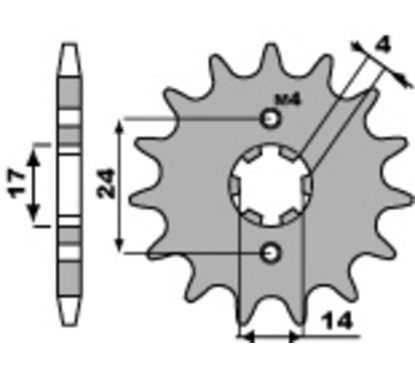 Pignon PBR acier standard - 420