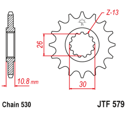 Pignon JT SPROCKETS acier anti-bruit - 530