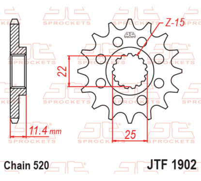 Pignon JT SPROCKETS acier anti-bruit - 520