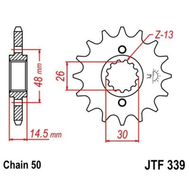Pignon JT SPROCKETS acier anti-bruit - 530