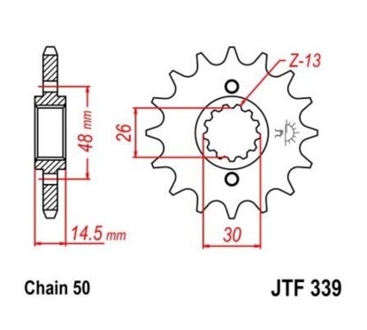 Pignon JT SPROCKETS acier anti-bruit - 530