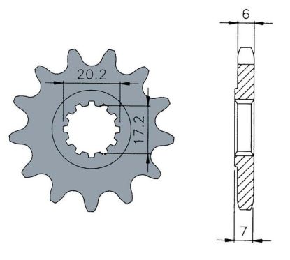 Pignon TECNIUM acier standard - 420