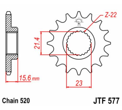 Pignon JT SPROCKETS acier standard - 520