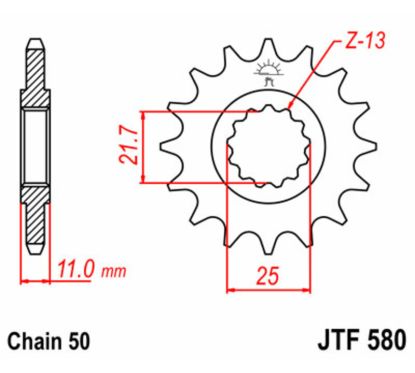 Pignon JT SPROCKETS acier standard - 530