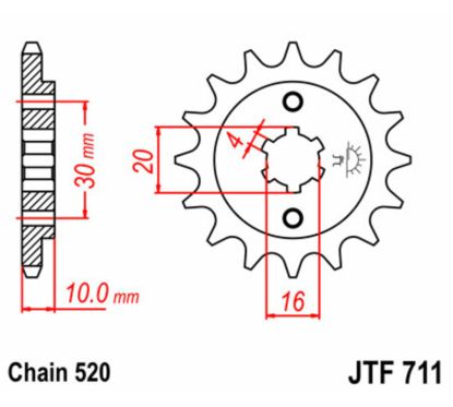 Pignon JT SPROCKETS acier standard - 520