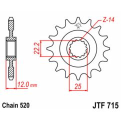 Pignon JT SPROCKETS acier standard - 520