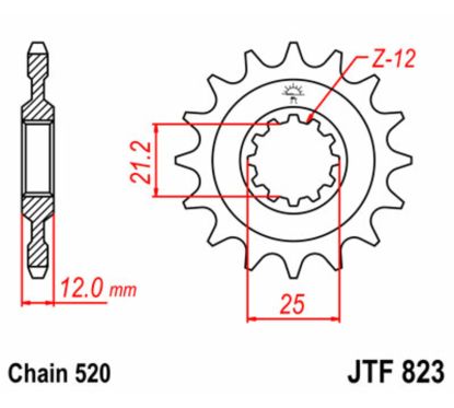 Pignon JT SPROCKETS acier standard - 520