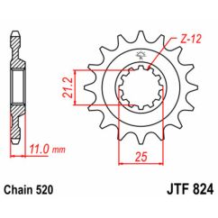Pignon JT SPROCKETS acier standard - 520
