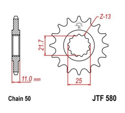 Pignon JT SPROCKETS acier anti-bruit - 530