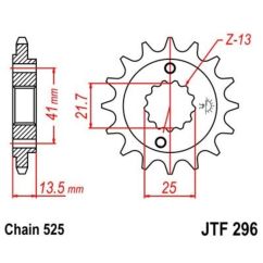 Pignon JT SPROCKETS acier anti-bruit - 525