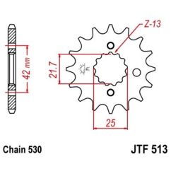 Pignon JT SPROCKETS acier anti-bruit - 530
