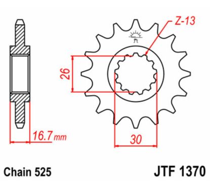 Pignon JT SPROCKETS acier standard - 525