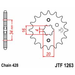Pignon JT SPROCKETS acier standard - 428