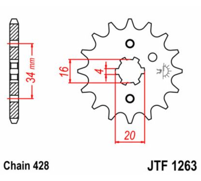 Pignon JT SPROCKETS acier standard - 428