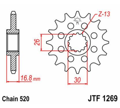Pignon JT SPROCKETS acier standard - 520