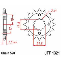 Pignon JT SPROCKETS acier standard - 520