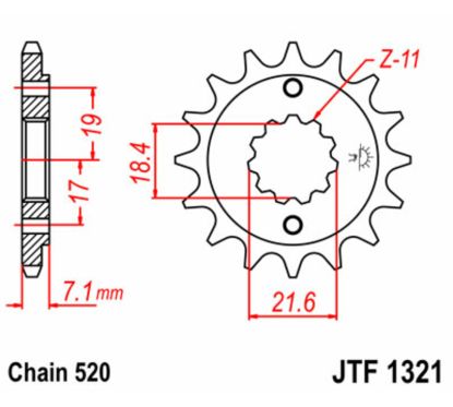 Pignon JT SPROCKETS acier standard - 520