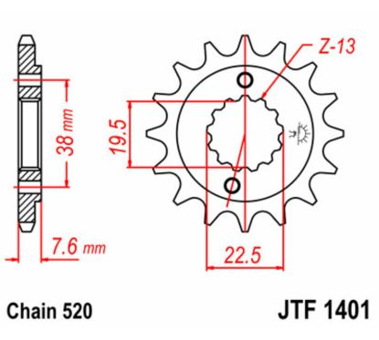 Pignon JT SPROCKETS acier standard - 520