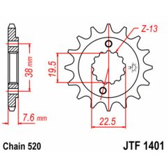 Pignon JT SPROCKETS acier standard - 520