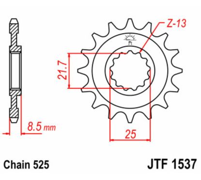 Pignon JT SPROCKETS acier standard - 525