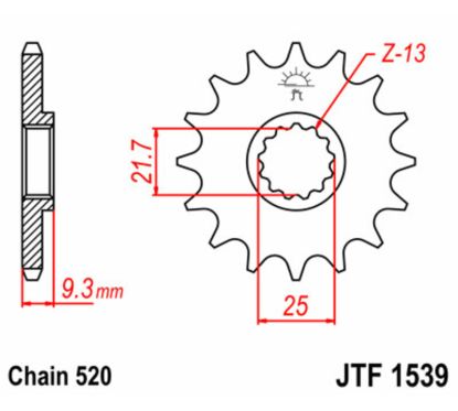 Pignon JT SPROCKETS acier standard - 520