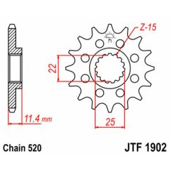 Pignon JT SPROCKETS acier standard - 520