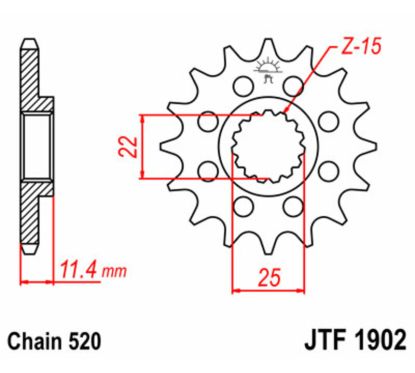 Pignon JT SPROCKETS acier standard - 520