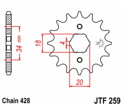 Pignon JT SPROCKETS acier standard - 428