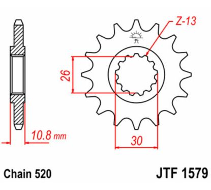 Pignon JT SPROCKETS acier standard - 520