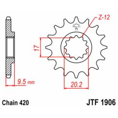 Pignon JT SPROCKETS acier standard - 420