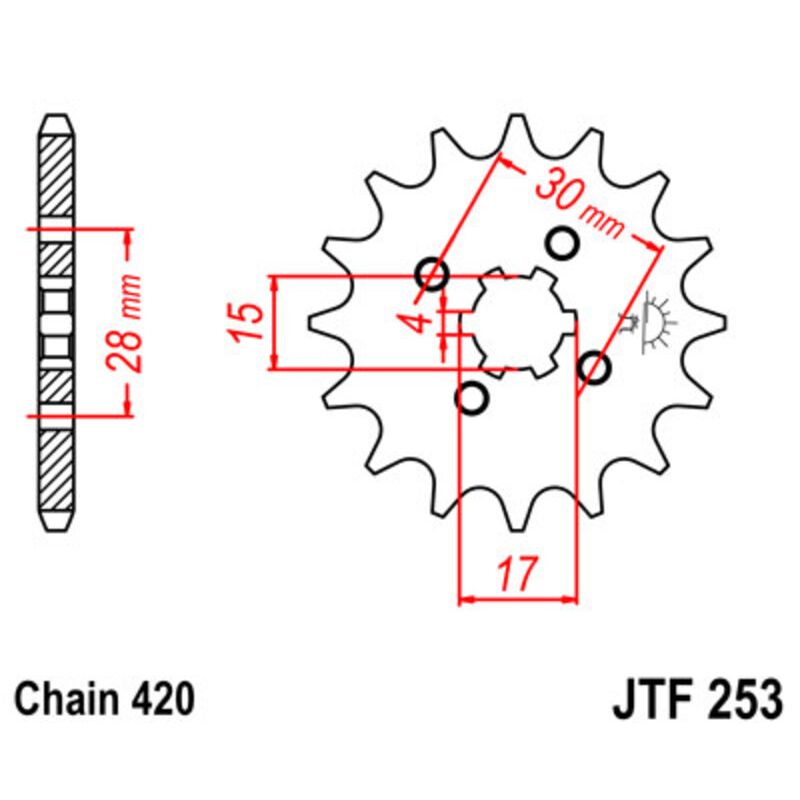 Pignon JT SPROCKETS acier standard - 420