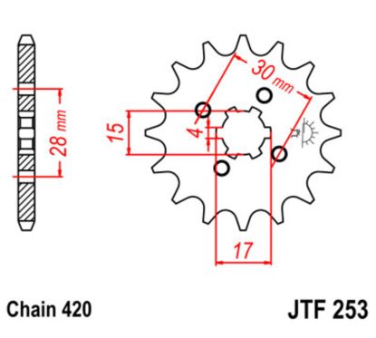 Pignon JT SPROCKETS acier standard - 420