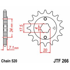Pignon JT SPROCKETS acier standard - 520