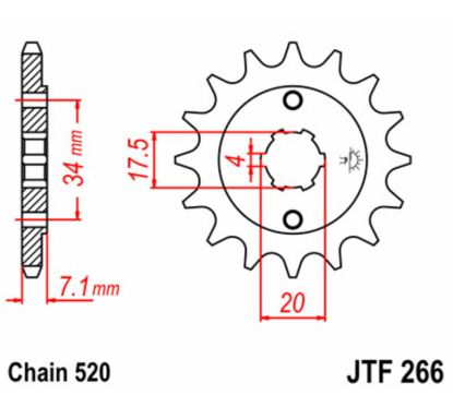 Pignon JT SPROCKETS acier standard - 520